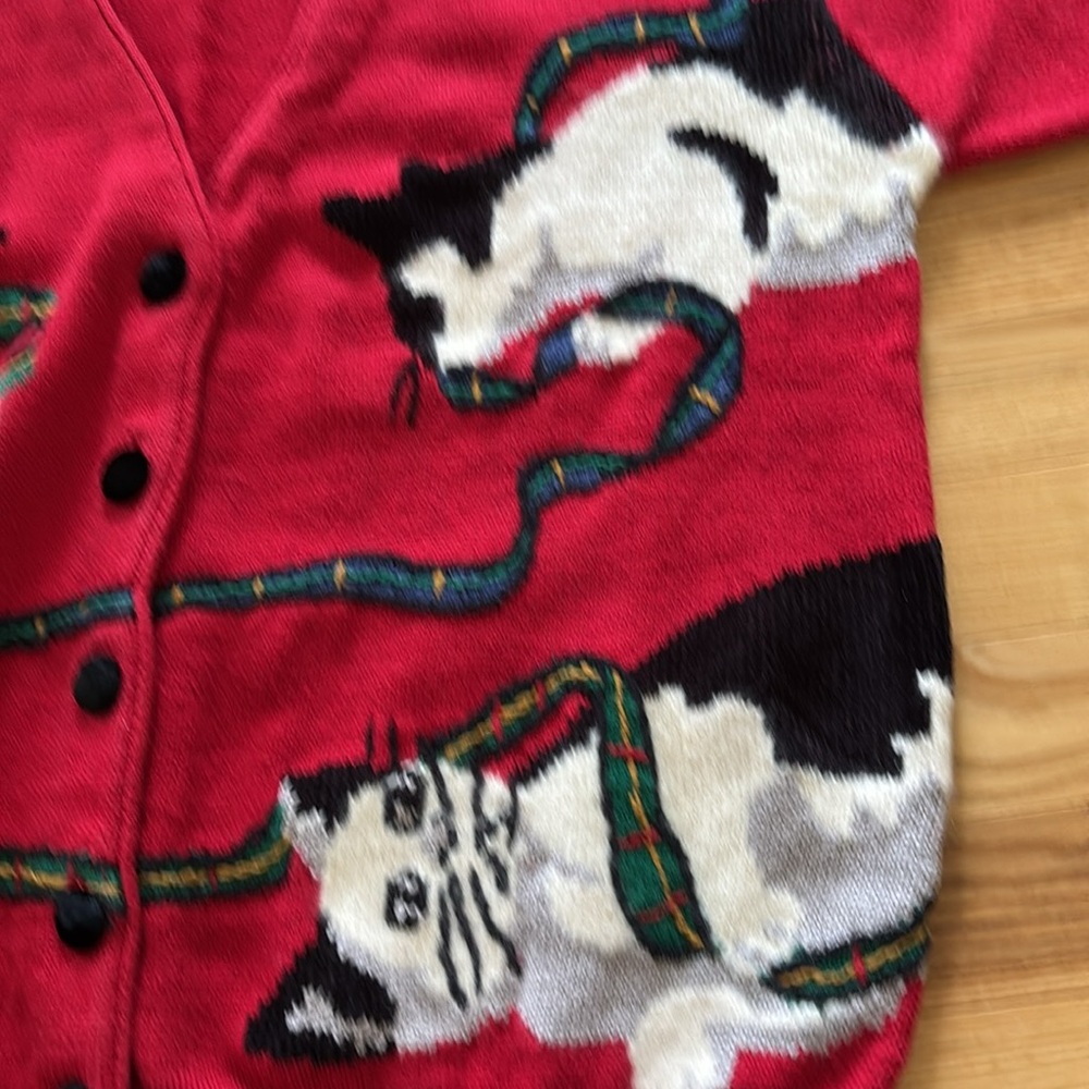 Susan Bristol Red Knit Sweater - Picture 3 of 5